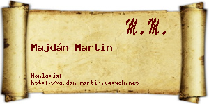 Majdán Martin névjegykártya