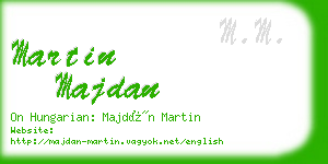 martin majdan business card